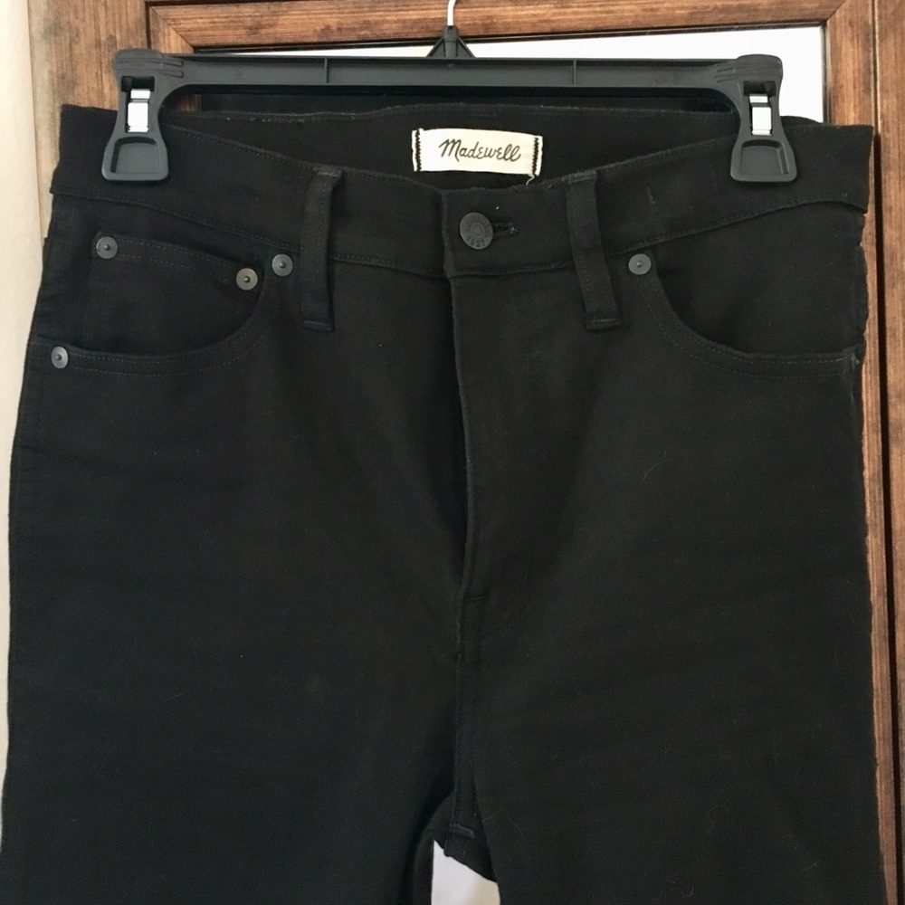 Madewell black 10” high rise skinny jeans